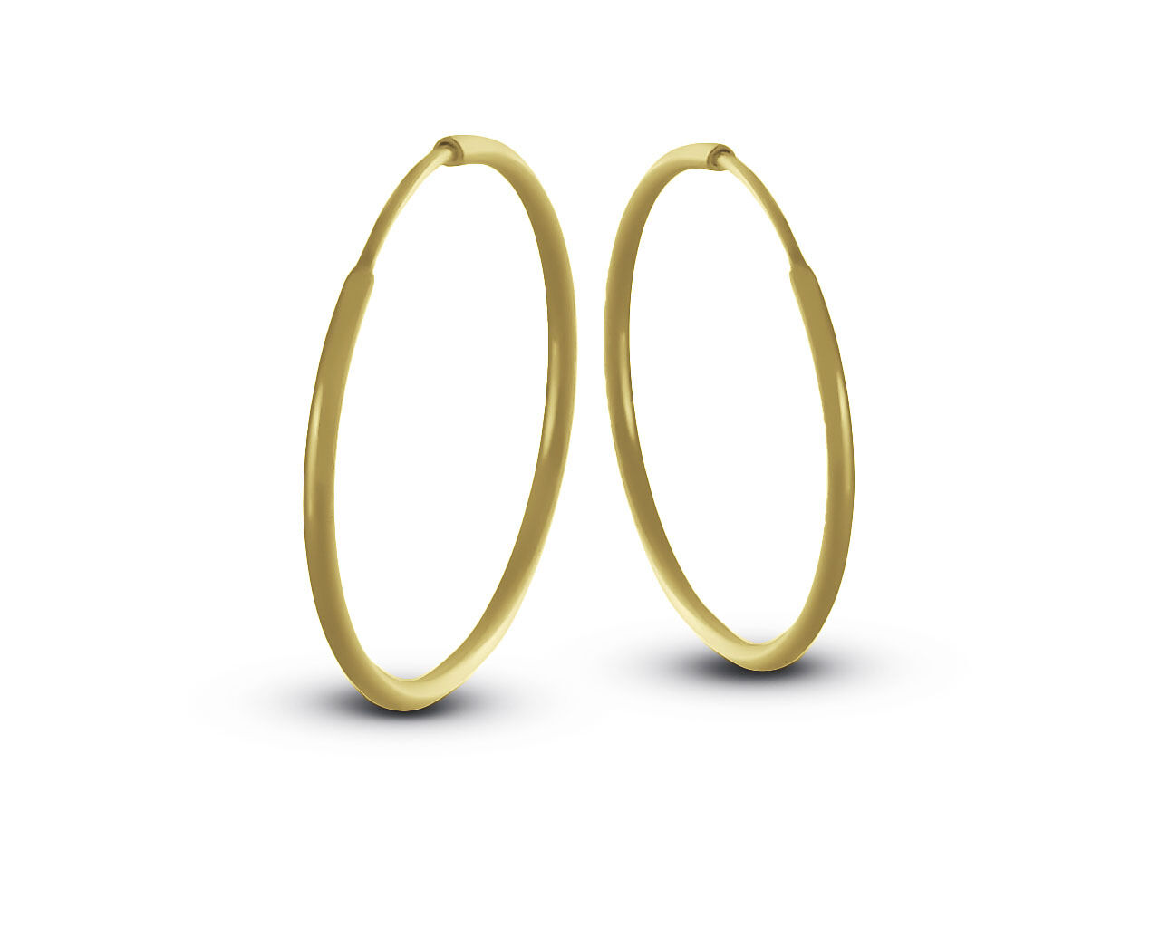 Kolczyki złote koła klasyczne śr. 21mm