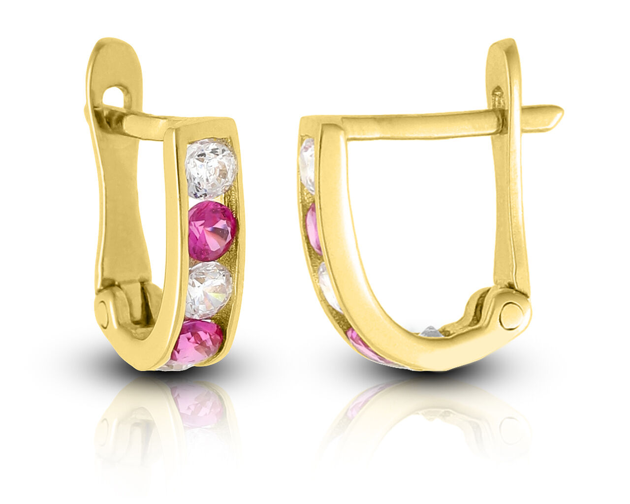 Złote kolczyki dla dziewczynki angielskie