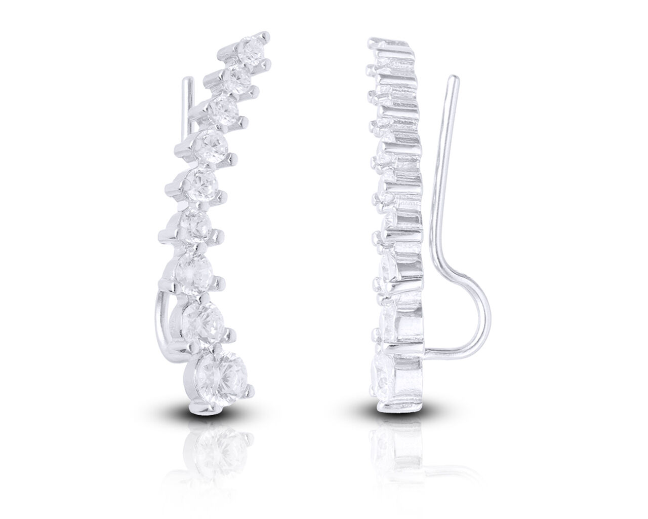 Srebrne nausznice z cyrkoniami pr.925