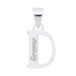 Srebrna literka D gładka zawieszka pr.925 - 4