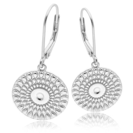 Kolczyki srebrne wiszące o modnym wzorze pr.925