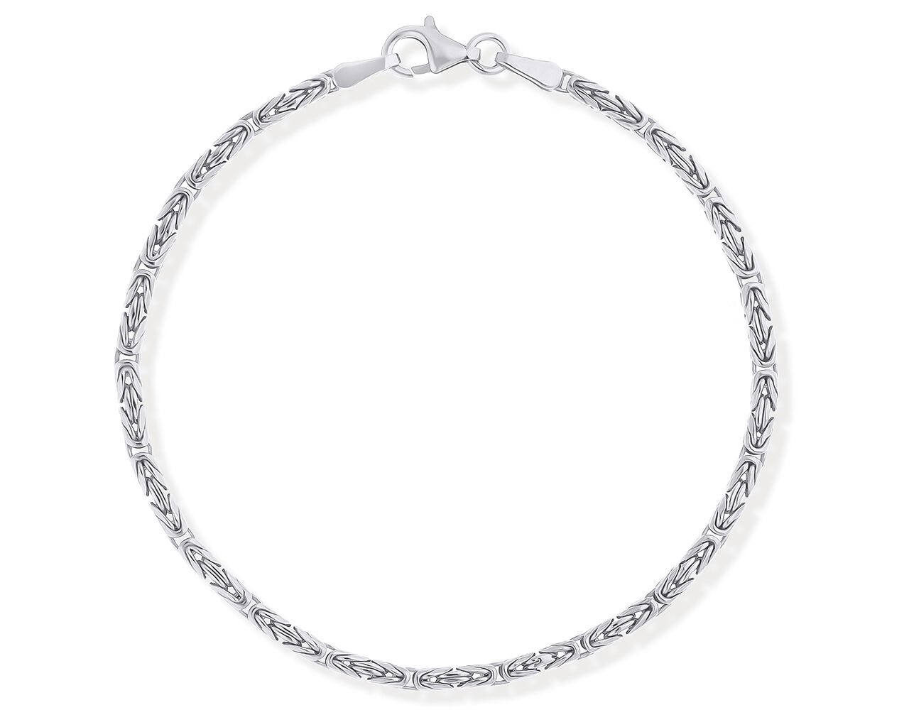 Bransoletka srebrna splot królewski pr.925