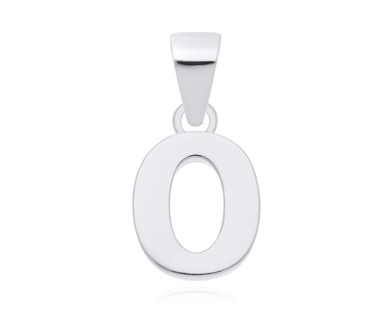 Srebrna literka O gładka zawieszka pr.925