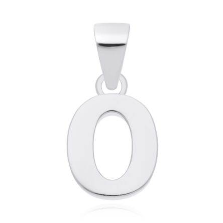 Srebrna literka O gładka zawieszka pr.925