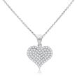 Zawieszka srebrna serce wysadzana cyrkoniami - 2
