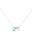 Naszyjnik srebrny z infinity opal i cyrkonie - 3
