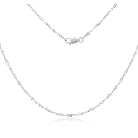 Łańcuszek srebrny splot singapur