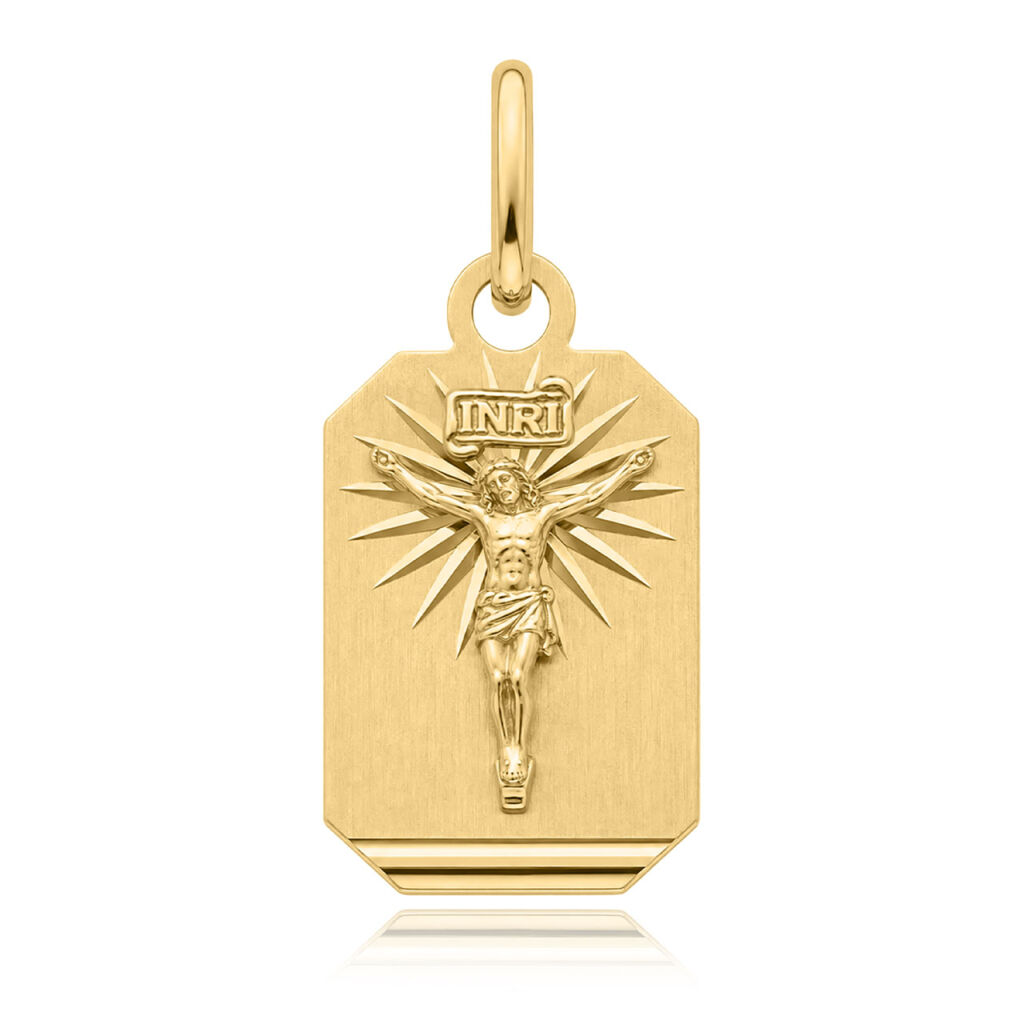 Medalik srebrny pozłacany z Jezusem pr.925