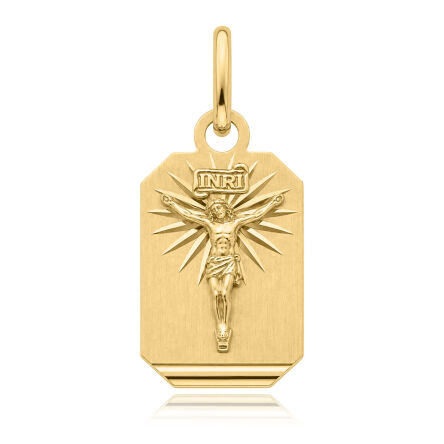 Medalik srebrny pozłacany z Jezusem pr.925