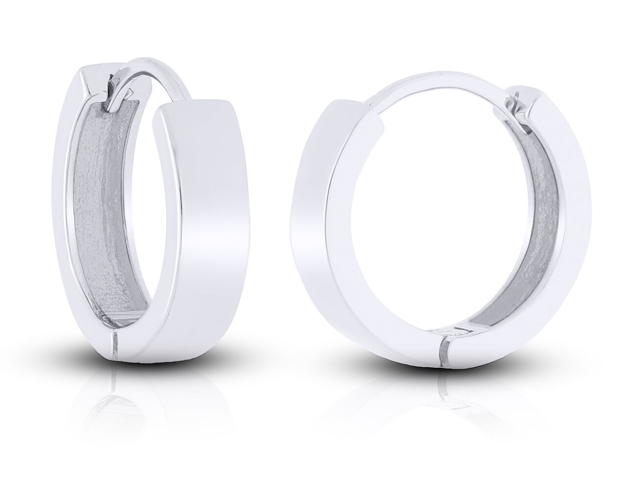 Kolczyki koła srebrne gładkie szerokie