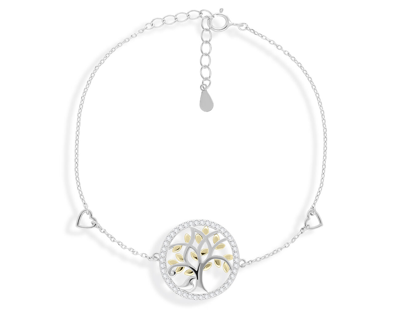 Bransoletka srebrna z drzewkiem życia