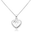 Zawieszka srebrna damska serce z cyrkoniami - 2