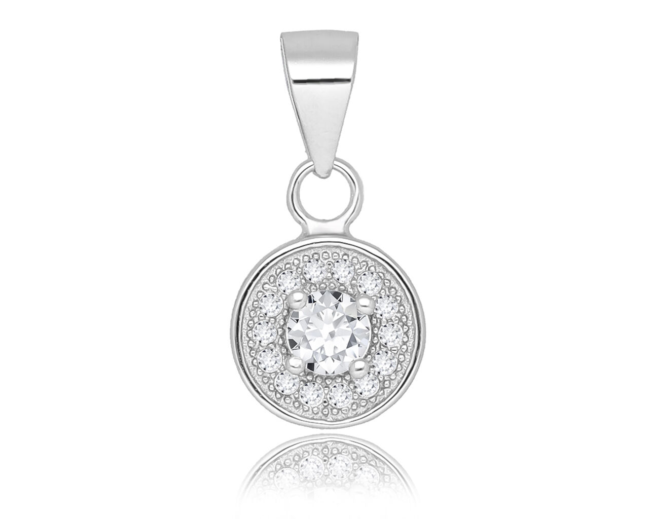 Srebrny wisiorek z cyrkoniami pr.925