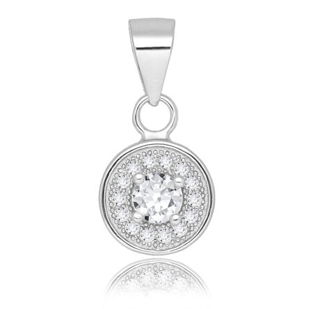 Srebrny wisiorek z cyrkoniami pr.925