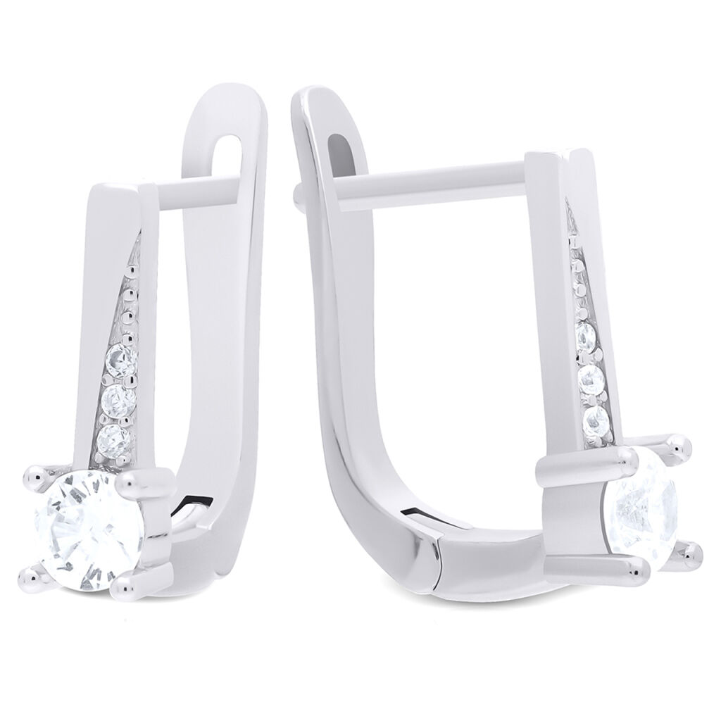 Kolczyki srebrne 925 subtelne angielskie cyrkonie