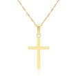 Złota zawieszka Krzyżyk gładki pr.585 - 2