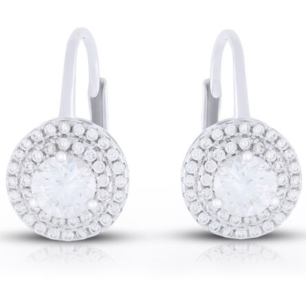 Kolczyki srebrne wiszące z cyrkoniami pr.925