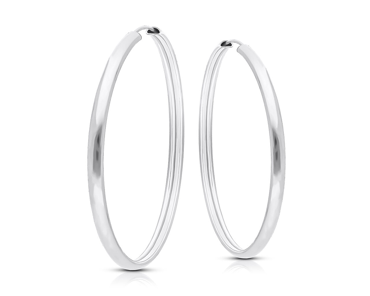 Kolczyki koła srebrne gładkie duże pr.925