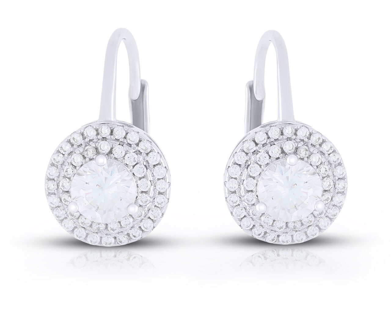 Kolczyki srebrne wiszące z cyrkoniami pr.925