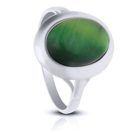 Pierścionek srebrny z naturalnym Tygrysim Okiem