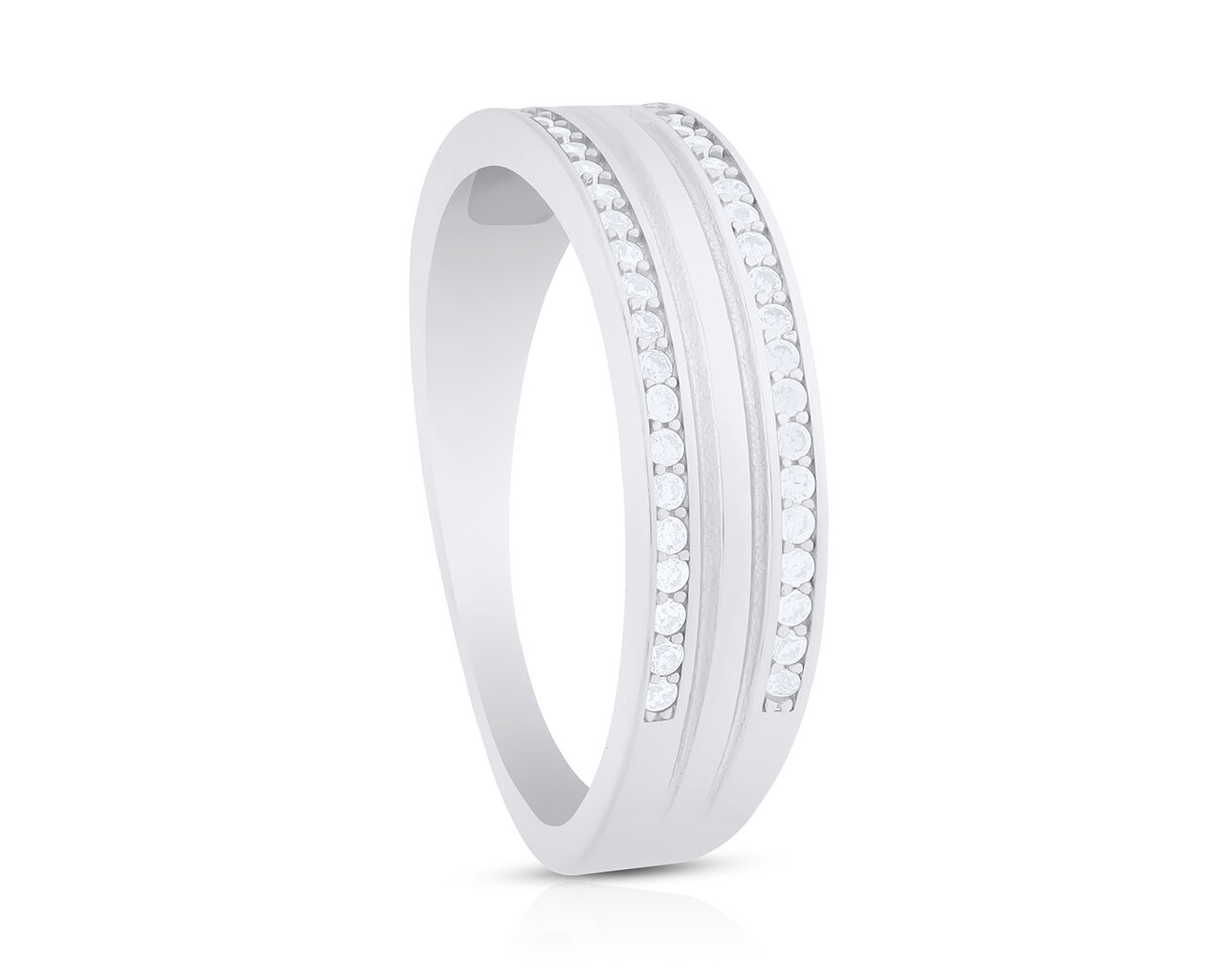 Pierścionek srebrny z cyrkoniami pr.925