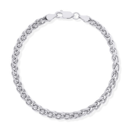 Bransoletka srebrna gruba spiga pr.925