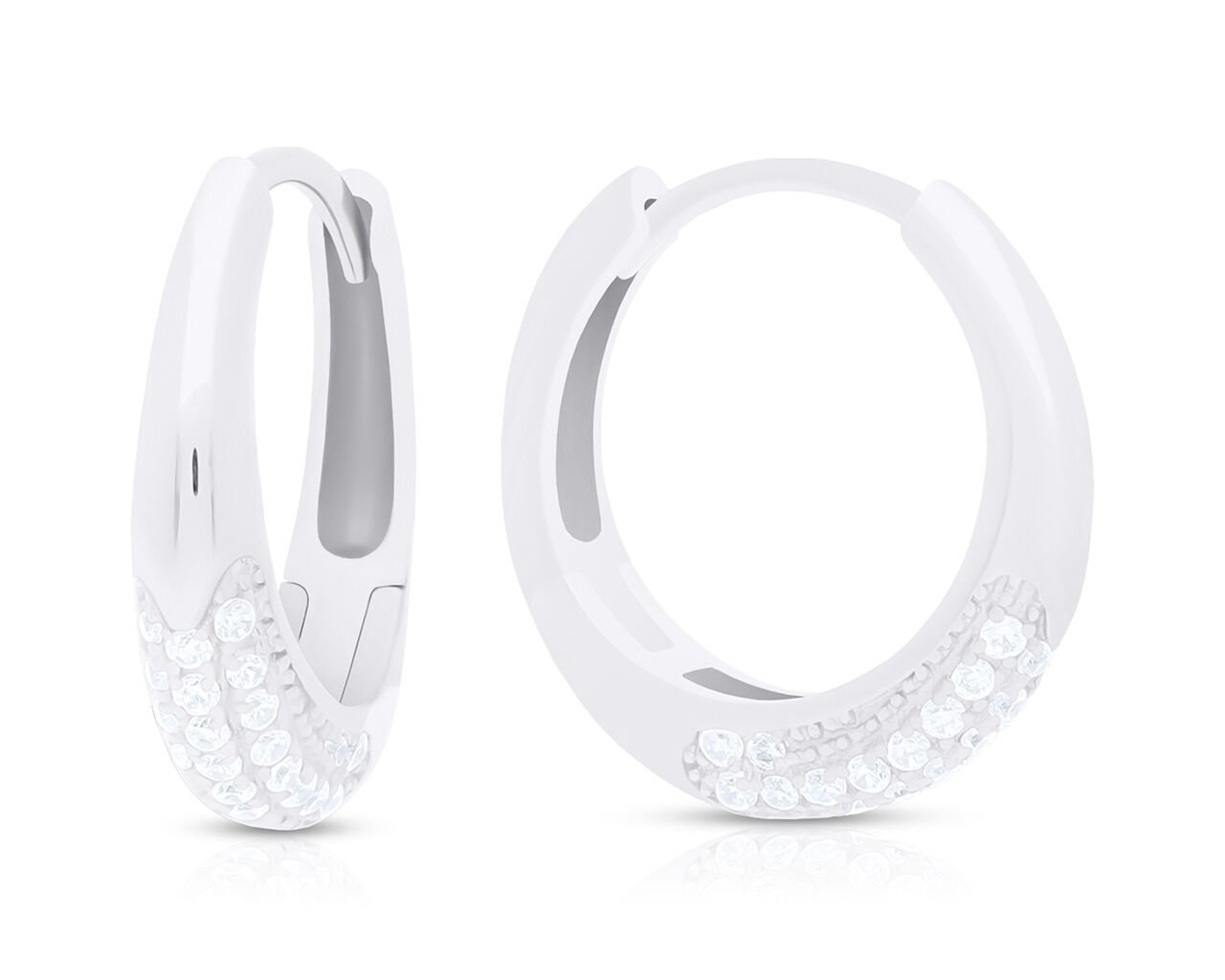 Kolczyki srebrne wiszące z cyrkoniami pr.925