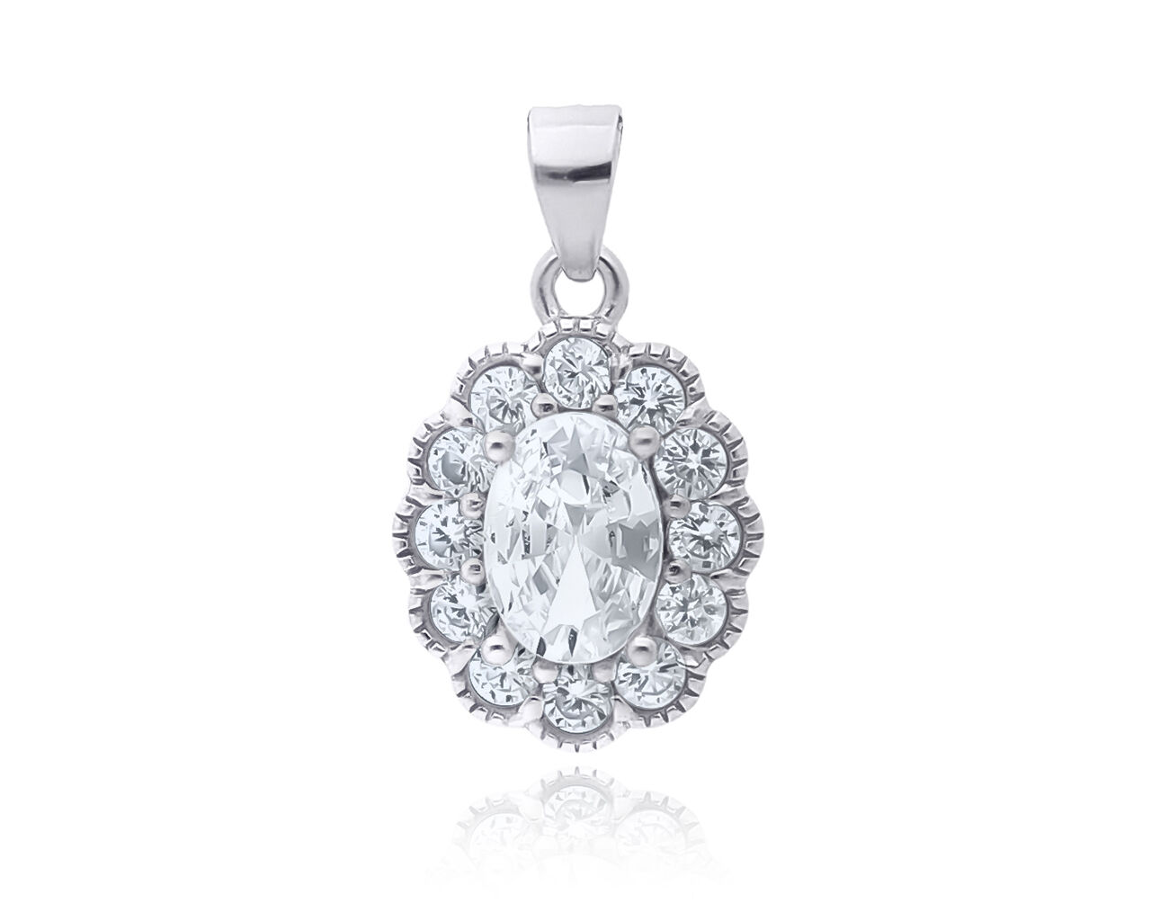 Zawieszka srebrna ozdobiona kamieniami