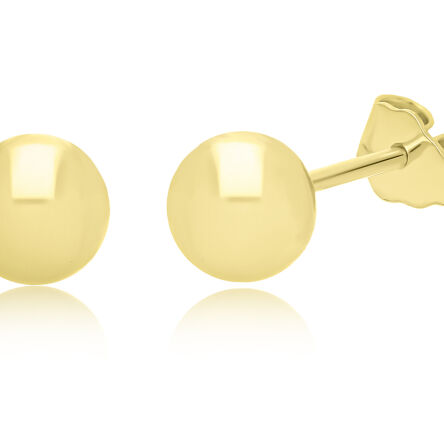 Złote kolczyki kulki gładkie na sztyfcie pr.585