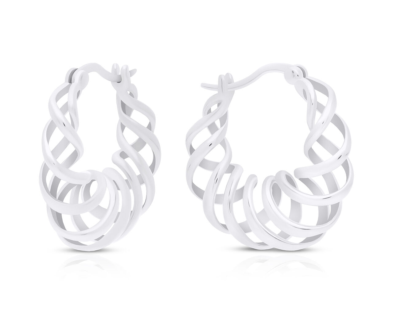 Kolczyki srebrne wiszące oryginalny wzór pr.925