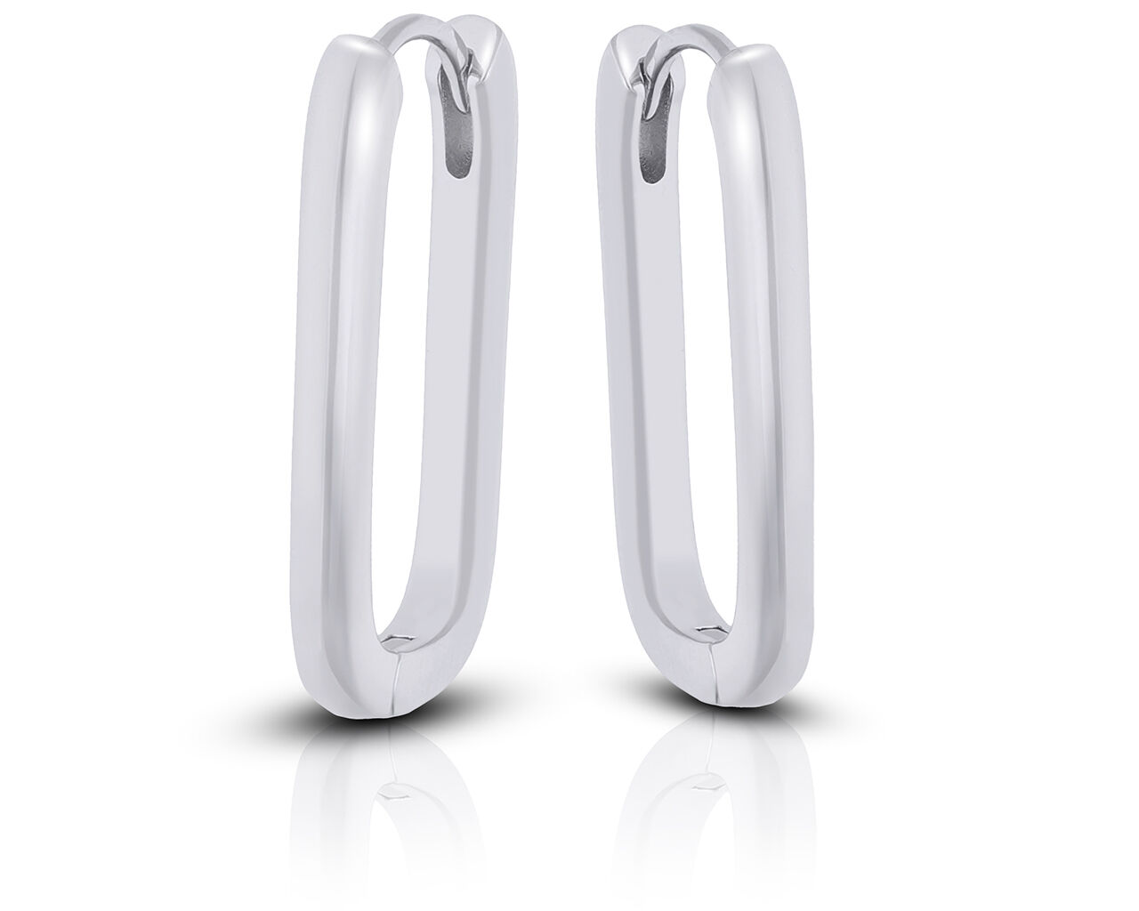 Srebrne kolczyki wiszące gładkie damskie