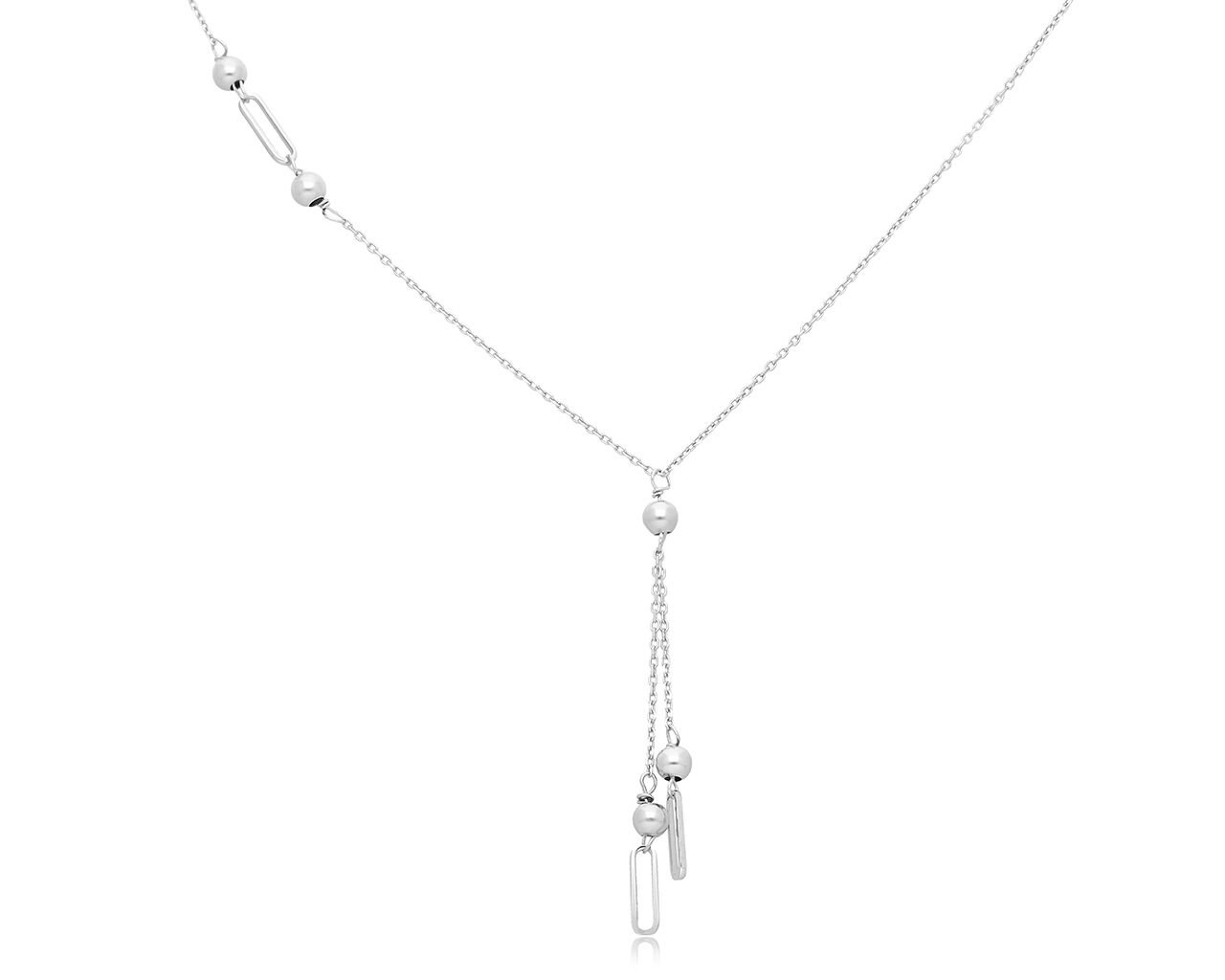 Naszyjnik srebrny damski krawatka