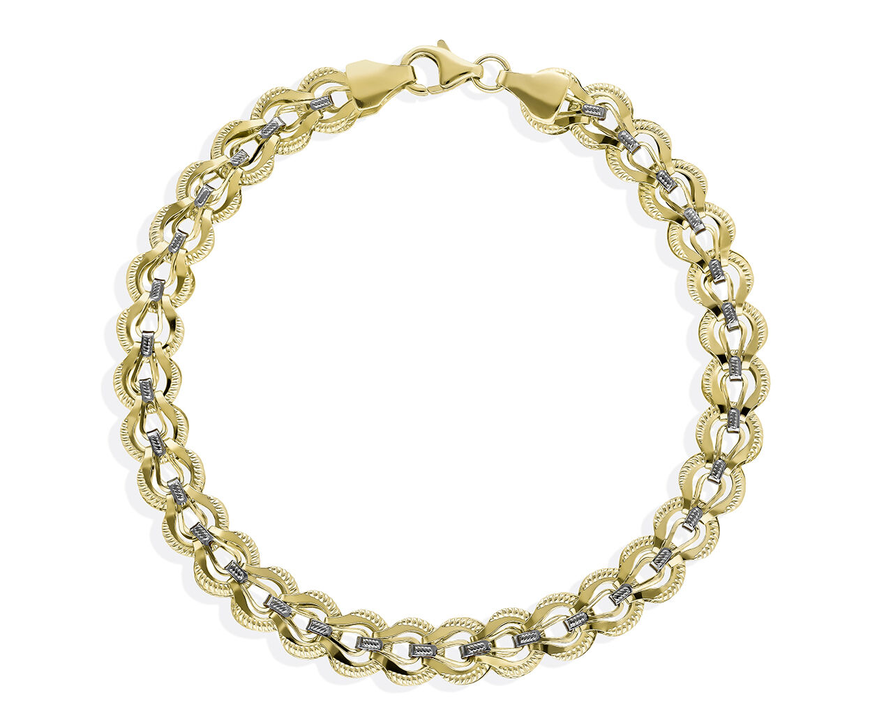 Złota szeroka bransoletka damska pr.585