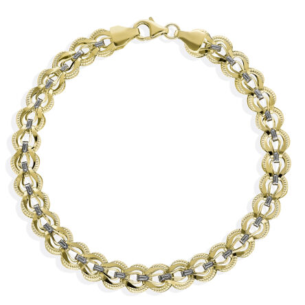 Złota szeroka bransoletka damska pr.585