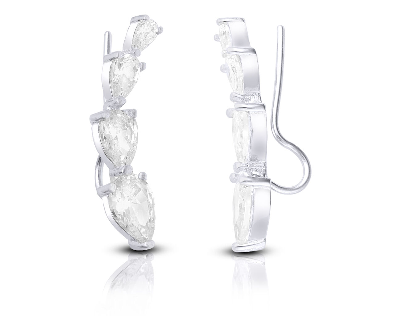 Nausznice srebrne z cyrkoniami