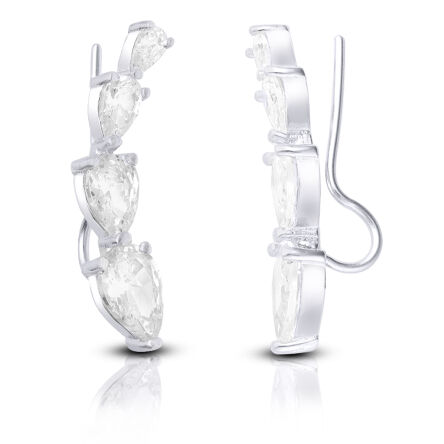 Nausznice srebrne z cyrkoniami