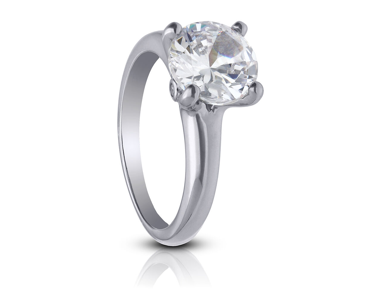 Pierścionek srebrny 925 z dużą cyrkonią