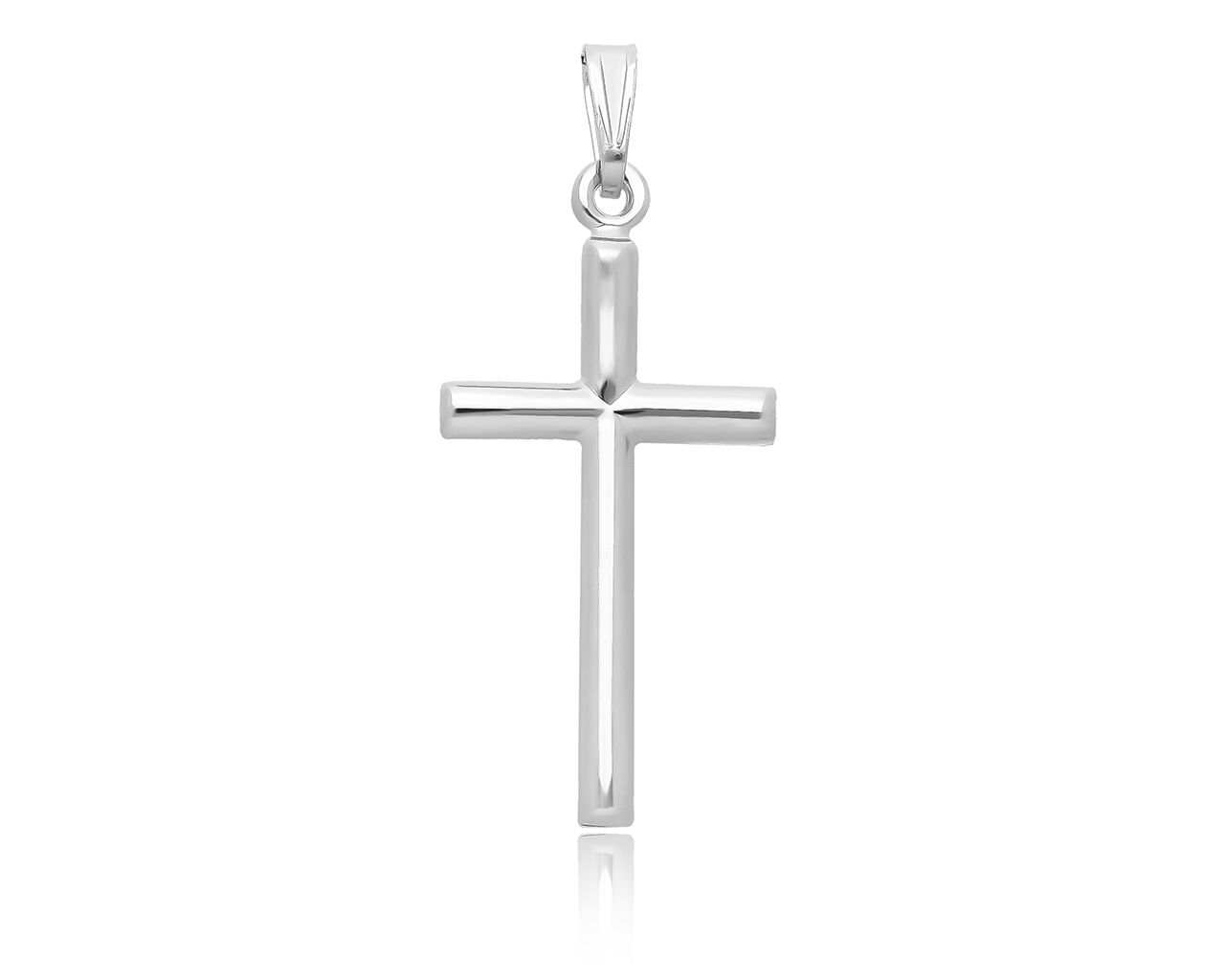 Srebrny krzyżyk gładki duży