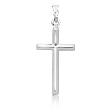Srebrny krzyżyk gładki duży