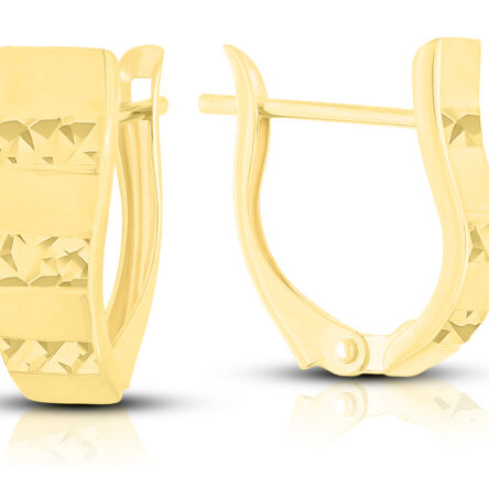 Złote kolczyki na angielskim zapięciu pr.585