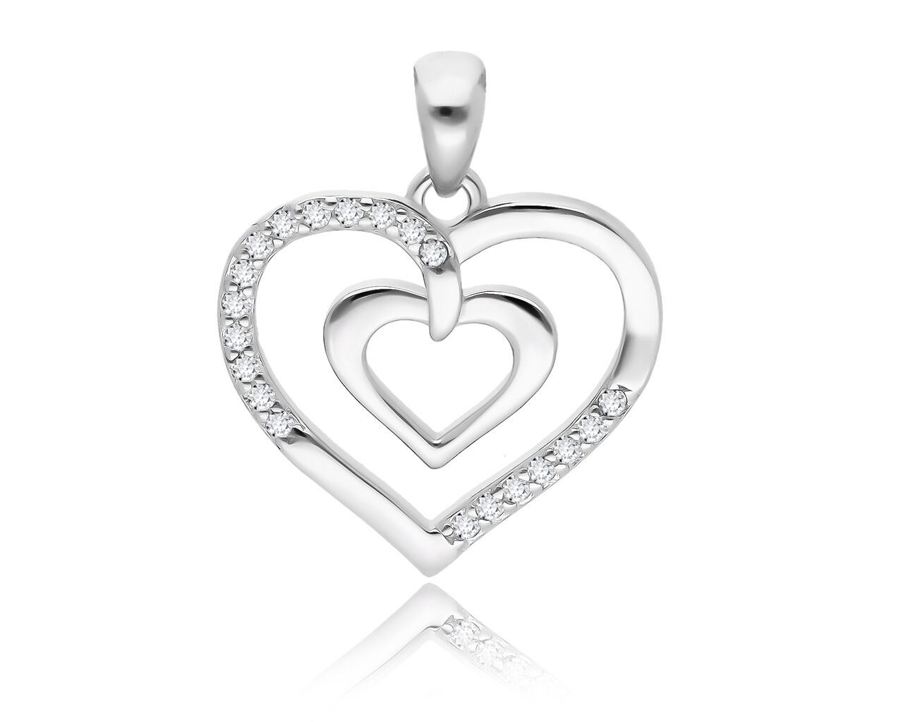 Zawieszka srebrna damska serduszko