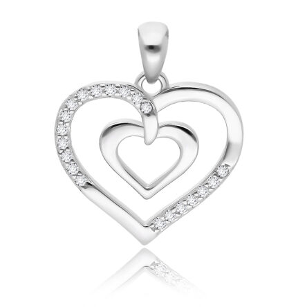 Zawieszka srebrna damska serduszko