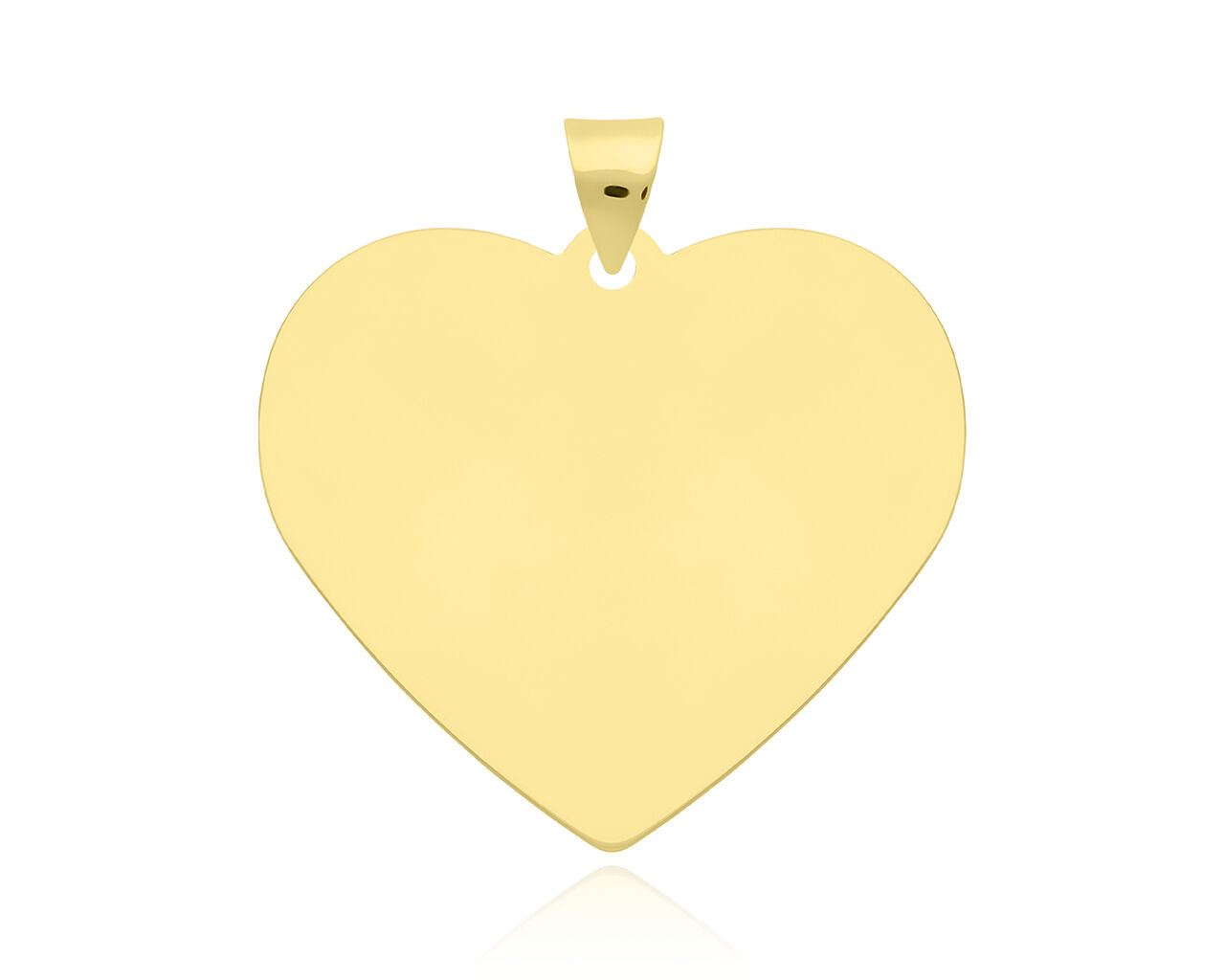 Złota zawieszka serce gładkie duże pr.585