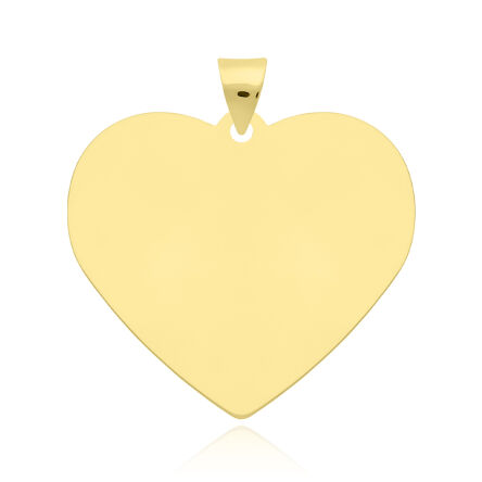 Złota zawieszka serce gładkie duże pr.585