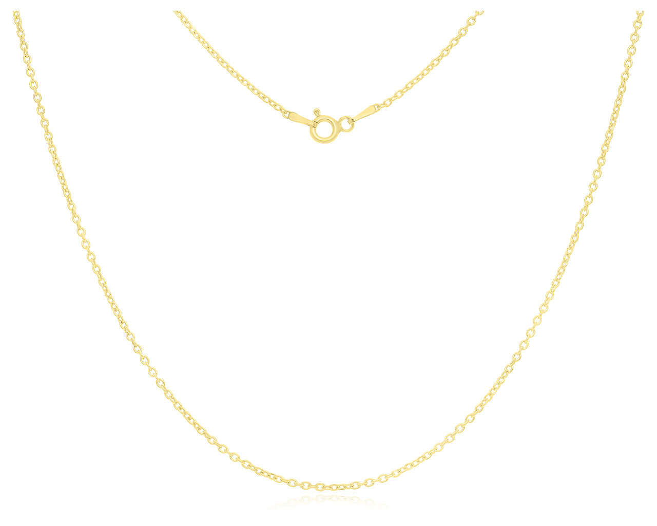 Łańcuszek srebrny pozłacany splot ankier pr.925