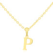 Złota literka P zawieszka gładka pr.585 - 3