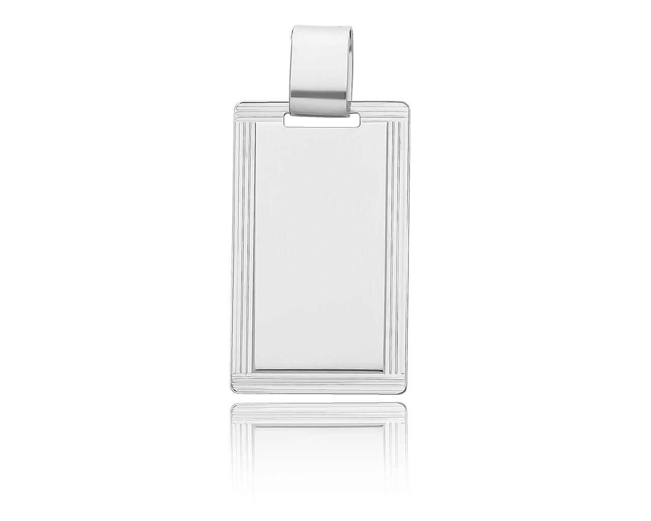 Srebrna blaszka gładka zawieszka