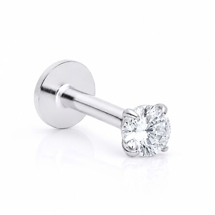 Kolczyk srebrny wkręcany piercing labret 925