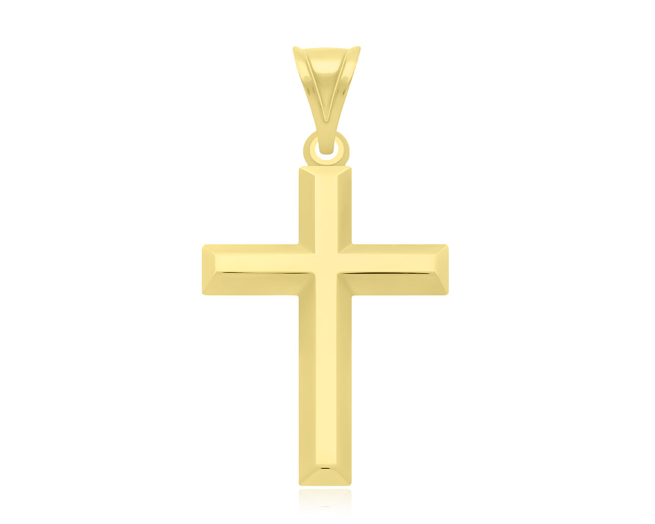 Złoty krzyżyk duży gładki pr.585