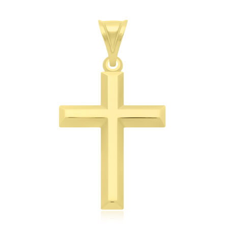 Złoty krzyżyk duży gładki pr.585